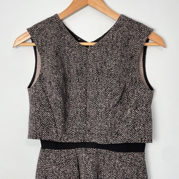 Rebecca Taylor Techy Herringbone Double-Layer Dress Size 0 - Picture 4 of 11